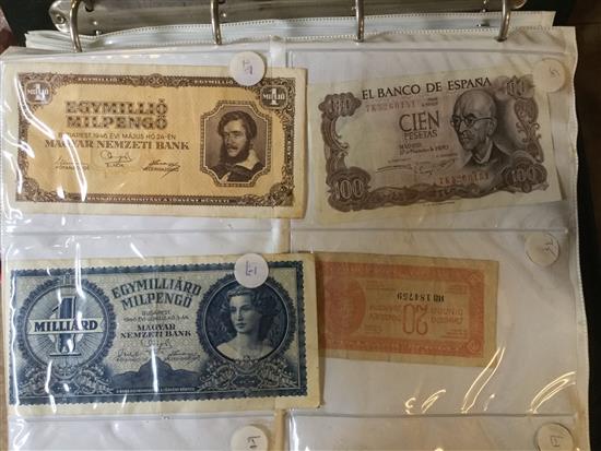 Large album of bank notes